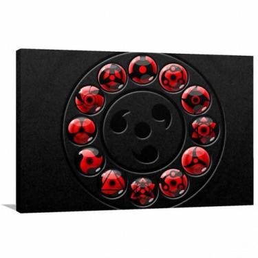 Imagem de Quadro decorativo Sharingans Naruto com Tela em Tecido - Wall Frame