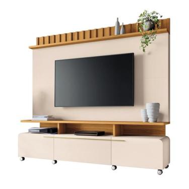 Imagem de Estante Home Theater Detalhe Ripado Sala Estar TV Até 70 Polegadas 2 P