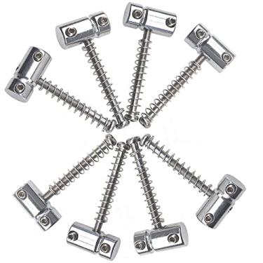 Imagem de 8 peças Yootones Guitar String Saddle Code Guitar Bridge Saddles compatíveis com guitarra elétrica Bass Jazz Tele (prata)