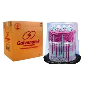 Imagem de 20 Embalagem Para Bolo Com Tampa Alta Galvanotek G-58 (1Cx)