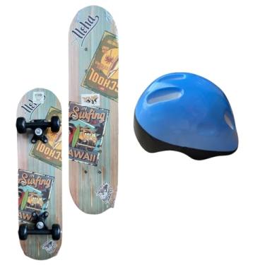 Imagem de Skate Grande Radical Surfing Time Madeira 80cm Sakes Kit com Capacete