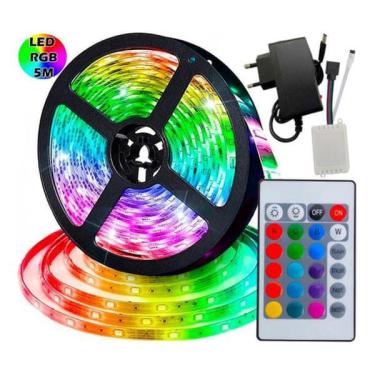 Imagem de Fita Led 5M Ultra Rgb Prova D'Agua Com Fonte E Controle