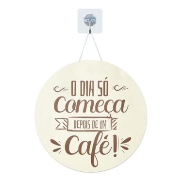Imagem de Placa Enfeite Porta Cozinha Decorativa MDF Adesivado Cantinho do Café Coffee 25cm (GP-CAF0001)
