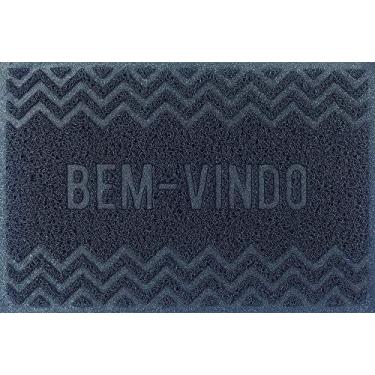 Imagem de CAPACHO VINILICO ZIGZAG 60X40CM GRAFITE DARK GRAY