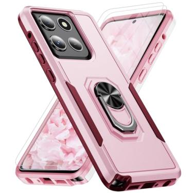 Imagem de Capa para Motorola Moto G Stylus 5G 2025 [proteção contra quedas de grau militar] com 2 películas de vidro temperado, capa com suporte magnético resistente à prova de choque para Moto G Stylus 5G 2025