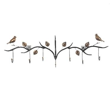 Imagem de ifgswopq Cabide gancho montado na parede cabideiro criativo resistente cabide casaco pendurado chapéu chave guarda-chuva toalha ou roupão aplicar ganchos de casaco para sala de estar (tamanho: 6