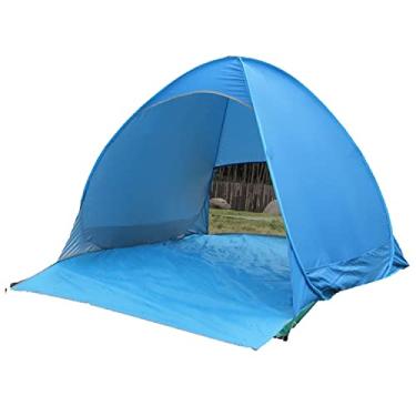 Imagem de Barraca de praia para 3 a 4 pessoas, guarda-sol ao ar livre e à prova de chuva, abertura rápida, tenda de piquenique de pesca (d)