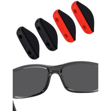 Imagem de BLAZERBUCK Almofadas de nariz de substituição para óculos de sol Oakley Turbine OO9263, Preto + vermelho, 0