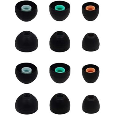 Imagem de ALXCD Pontas auriculares compatíveis com fones de ouvido Sony WF-1000XM4, P/M/G, 6 pares de pontas auriculares de silicone macio, compatível com pontas de silicone Sony WF-1000XM4 XM4 XM4 6 pares pretos SML