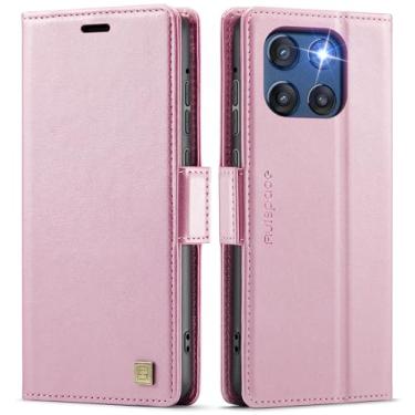 Imagem de Hongxinyu Capa carteira para Moto G Stylus 5G 2025, capa flip magnética de couro PU para homens e mulheres com suporte para cartão, capa de proteção à prova de choque para Motorola Moto G Stylus 5G