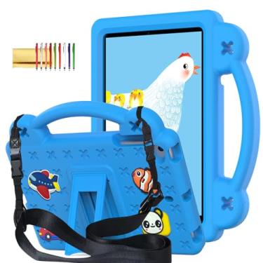 Imagem de Dteck Capa infantil para iPad Mini 5ª geração/iPad Mini 4 3 2 1 7,9 polegadas com suporte/alça, suporte de lápis embutido, desenho animal/carro, capa dura leve à prova de choque com alça de ombro