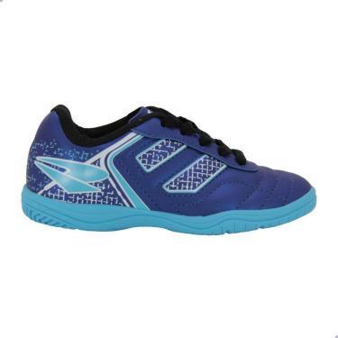 Imagem de Tênis Chuteira Futsal Dray Indoor Infantil 305 Spedy Marinho e Azul Celeste