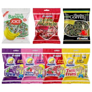 Imagem de Kit 20 Pacotes de Bala Sortidas JUQUINHA CORAÇÃO JOICE CAFÉ
