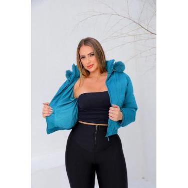 Imagem de Jaqueta Inverno Puffer Cotelê Aveludada - ALIK STORE, Azul, g