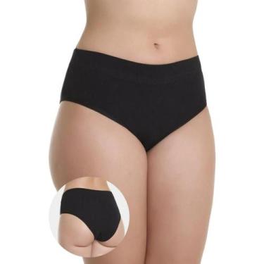 Imagem de Calcinha Feminina Silvana IMI Lingerie  Cós Alto em Algodão Cotton Con