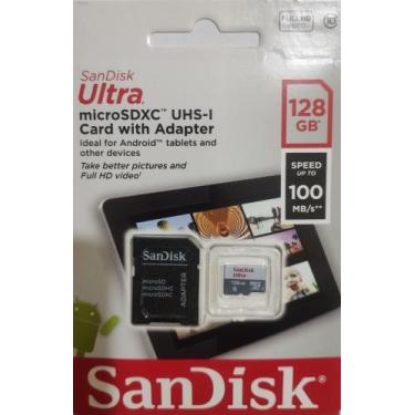 Imagem de Cartão Memória Micro Sd Sandisk 128gb Classe 10 Ultra Original