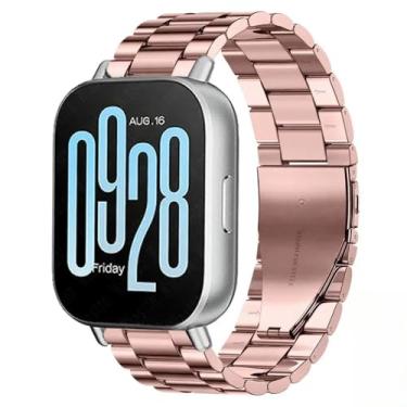 Imagem de Pulseira de Aço Inoxidável para Redmi Watch 5 Active,acessórios de relógio inteligente (Pink)