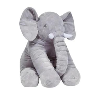 Imagem de Almofada Elefante Gigante 60cm Rosa Azul Cinza (Cinza)