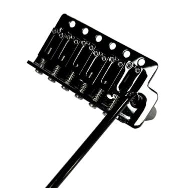 Imagem de OVSAL Ponte De Guitarra Elétrica 10,5 Mm Preta, Tremolo 6 Pontos, Bloco Liga Zinco, Placa Aço Inoxidável, Cordas Partida Stratocaster