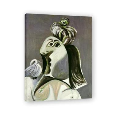 Imagem de Murais Woman With Bird Diego Rivera – Arte de realismo socialista mexicano, muralista do século 752, coleção clássica do museu de Nova York para decoração de casa 60 x 78 cm