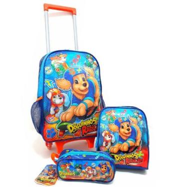 Imagem de Mochilete Infantil Kit Escolar Lancheira Estojo Dr3502Kt - Plat1