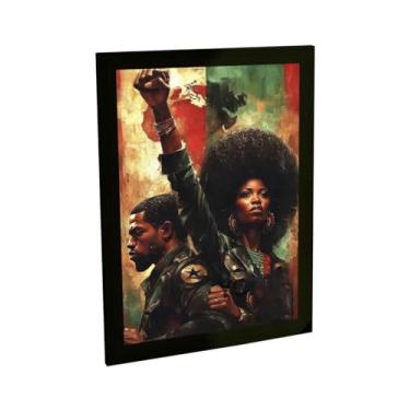 Imagem de Quadro Decorativo Ativistas Negros Punho Cerrado Contra O Racismo Poster Quarto Sala