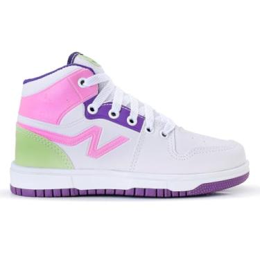 Imagem de Tênis Infantil Nippos Botinha Casual Feminino High (Branco/Candycolors, BR, Criança de 4 a 8 anos, Numérico, 32)