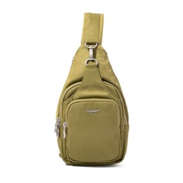 Imagem de Baggallini Central Park Sling - Bolsa tiracolo tiracolo 30 x 18 cm com alça de ombro ajustável conversível, Sarja sálvia