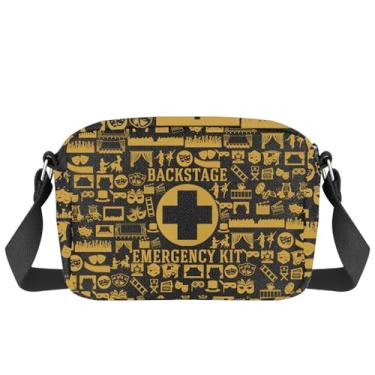 Imagem de MAOFAED Kit de emergência de ator de bastidores, presente de noite de abertura, presentes de elenco de teatro, bolsa transversal de palco musical (bastidores)