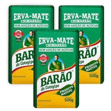 Imagem de Barão de Cotegipe, Kit 3 Erva Mate Nativa Sabor Fresco 500g cada Vácuo Barão