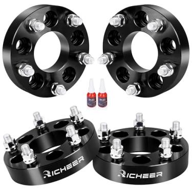 Imagem de 4 peças de adaptadores de roda de 1,25" (31,75 mm) 5x4,5 a 5x5 para Jeep JK WK WJ XK Rodas em Jeep XJ KJ ZJ KK TJ YJ, 5x114,3 mm a 5x127 mm espaçadores de rodas forjados com 1/2"-20 parafusos, adaptador de padrão de parafusos alterados