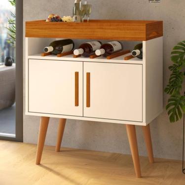 Imagem de Aparador Bar Stein Off White Caramelo Com 2 Portas