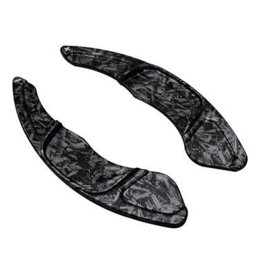 Imagem de HIBEYO Extensão de pá de volante de plástico ABS adequada para Volkswagen Golf MK7 GTI MK7 Scirocco Jetta GLI/R-Line Lamando GTS Bora GTI Passat Variant R-Line Teramont X T-Roc Tiguan L-Black SATIN