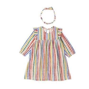 Imagem de Vestido Bebe Fábula Malha Risquiris c/ Faixa-Feminino