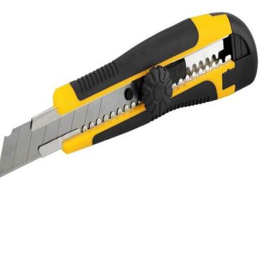 Imagem de Estilete Emborrachado 18mm Vonder Profissional Es- 218 Acompanha 2 Lâm