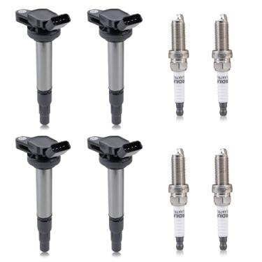 Imagem de KUIPERAUTO Conjunto De 4 Bobinas Ignição E Velas Compatíveis Com Toyota Corolla Prius Lexus Ct200H Uf596 Uf619 90919C2003
