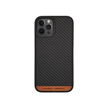 Imagem de Para iPhone 12 Pro Max promax Capa capinha case Fibra Carbono Madeira Wood Premium Anti Impacto antiqueda luxo série especial