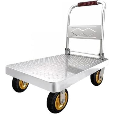 Imagem de Carrinho De Mão De Dobramento Resistente Do Saco Do Trole Com O Trole Da Plataforma Das Rodas Do Giro De 360 Graus Para Carregar E Armazenar, 73x48cm