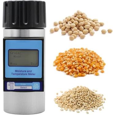 Imagem de Medidor De Umidade De Grãos, 37 Tipos De Testador De Temperatura De Umidade De Grãos, O Ge é De 8% A 35%, O Erro De Medição é ≤ 0,5%, Rápido E Preciso, Adequado Para Milho, Arroz, Feijão E