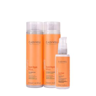 Imagem de Kit Cadiveu Professional Bye Bye Frizz Shampoo Condicionador e Leave-in (3 produtos)