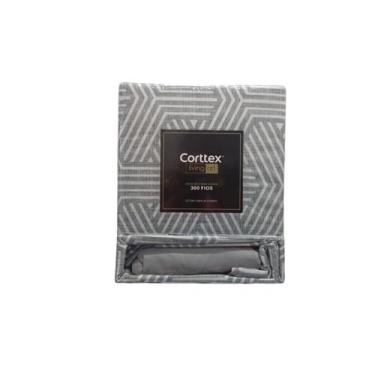 Imagem de Jogo de Cama Queen 4 Peças 300 Fios Cetim 100% Algodão Estampado Livin