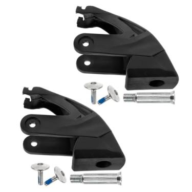 Imagem de DOITOOL Substituição universal de freio de skate em linha: 2 conjuntos de batentes de dedo do pé para skate - Rolhas principais peças de borracha, 9,00 x 8,80 x 3,70 cm