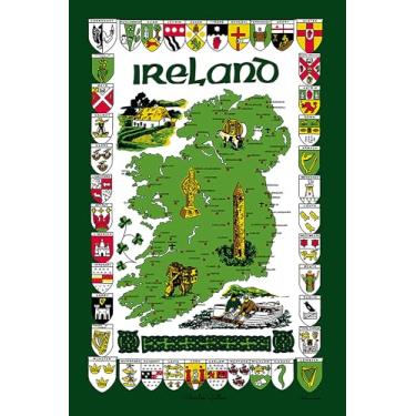 Imagem de Samuel Lamont Cobertor de lã Map of Ireland – aconchegante, durável e pronto para presente