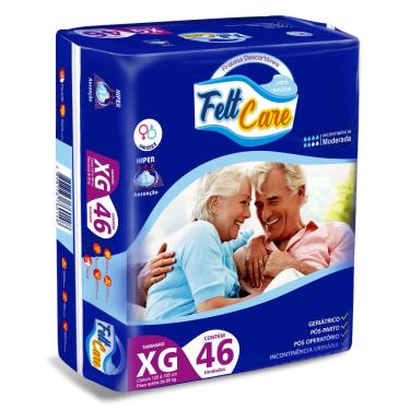 Imagem de Fralda Descartável Geriátrica Adulto Felt Care M G XG Barato