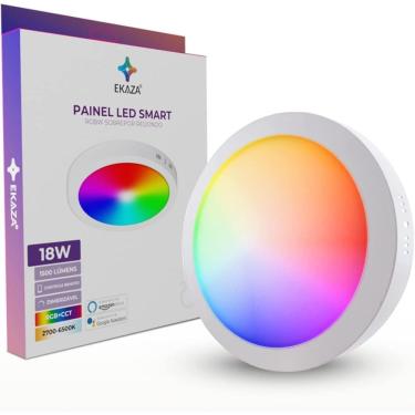 Imagem de Painel Led Luminaria Inteligente Smart Ekaza RGB-CCT Sobrepor Redondo 30x30 24W