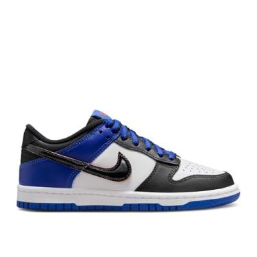 Imagem de Nike Tênis infantil Dunk Low (HJ9282-100, branco/marrom claro/bordô), Branco/azul racer/terra blush/preto, 18