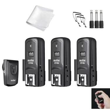 Imagem de GODOX Kit Receptor E Disparador De Flash Sem Fio Ct-16, 16 Canais 2,4 Ghz (1 Transmissor + 3 Receptores), Compatível Com Câmeras Canon Nikon Pentax Dslr