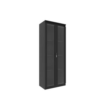 Imagem de Cristaleira Sala Jantar ME-4189 c/ 2 Portas de Vidro e 3 Prateleiras Preto - Tecno Mobili