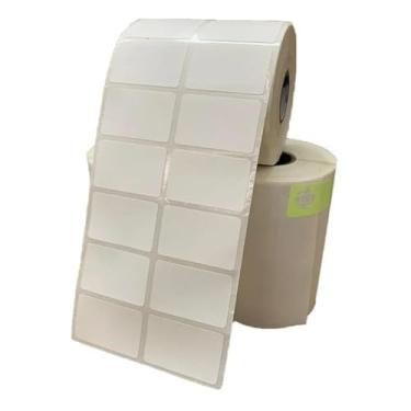 Imagem de 5 Rolos Etiqueta 40x25 2 Colunas Couche Zebra Elgin Balanças