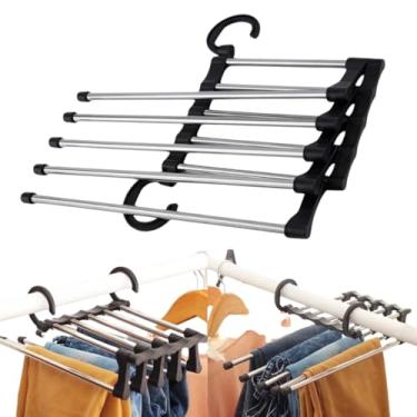 Imagem de Cabide Retrátil de Inox com 5 Divisórias, Multiuso